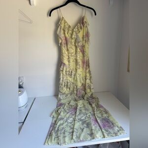 Floral Yellow and Pink Dress